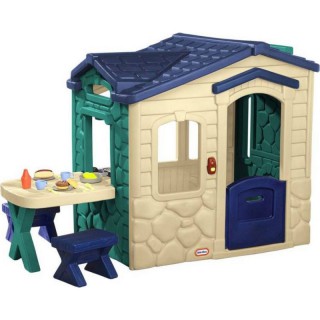 Vaikiškas žaidimų namelis su staliuku, suolais ir durų skambučiu | Picnic | Little Tikes 174117